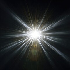Fototapeta premium Radiant burst of light from central point