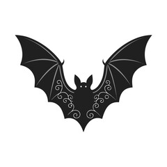 Obraz premium bat flying silhouette vector illustration