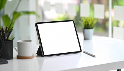 tablet computer with green screen