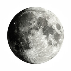 full moon isolated on transparent background