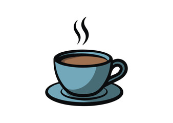 Obraz premium Coffee cup vector illustration, coffee cup icon