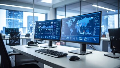 Naklejka premium computer monitor with a screen