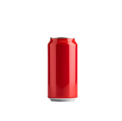 Obraz premium red cola drink can in white transparent png background