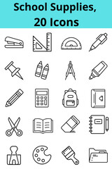 School Supplies Icons