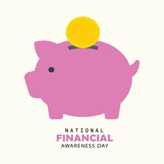 National Financial Awareness Day Vector Concept