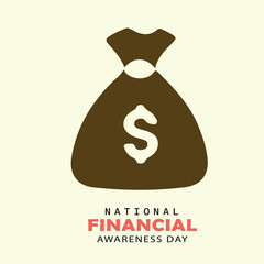 National Financial Awareness Day Vector Concept