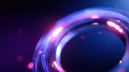 Abstract background of futuristic UI elements and holographic projections from a game. Sci-fi, immersive. Blue and purple.