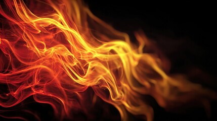 Fototapeta premium Abstract Fiery Background with Dynamic Flames and Intense Heat on Dark Backdrop for Graphic Design