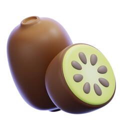 Kiwi 3D icon.