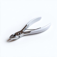 Obraz premium A simple white pet nail clippers, isolated on a pure white background. Pet grooming, paw care.