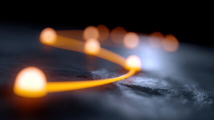 Conceptual image of a customer journey map with glowing touchpoints, optimized experience. UX, marketing funnel.