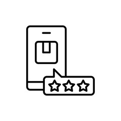 Product feedback outline icons, minimalist vector illustration ,simple transparent graphic element .Isolated on white background