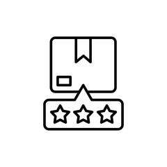 Product feedback outline icons, minimalist vector illustration ,simple transparent graphic element .Isolated on white background