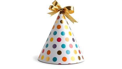 Party hat with polka dots
