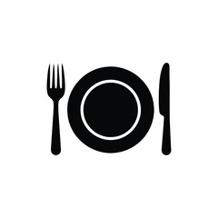 Plate, Fork and Knife Icon