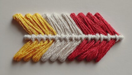 Colorful embroidered arrow design