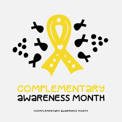 Complementary Awareness month, Vector Illustration Awareness Design.