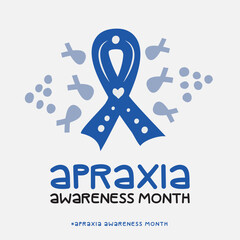 Apraxia Awareness month, Vector Illustration Awareness Design.