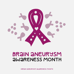 Brain Aneurysm Awareness month, Vector Illustration Awareness Design.