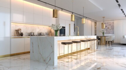Modern, luxurious kitchen interior