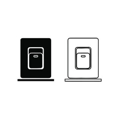 On/Off Switch Icon in Black and White