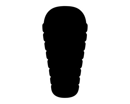 black sleeping bag isolated on white clip art preview