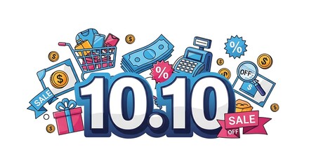 Fototapeta premium 10.10 Sale: Shop Now! Big Discounts and Promotions Available Today!
