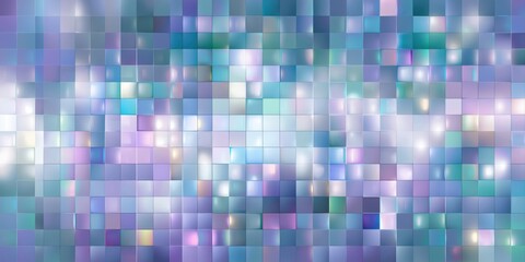 Fototapeta premium soft blurred pixel mosaic in neon lavender and mint, gentle glow, abstract digital background with modern vibe