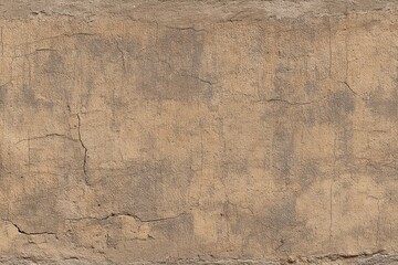Beige stucco wall with deep cracks