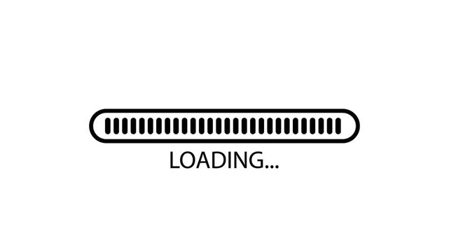 loading bar icon animation on white background .4k HD video animation 
