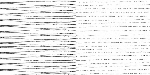 Obraz premium Abstract horizontal lines and dashes pattern on white background