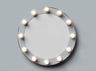 Naklejka premium Circle frame with warm-toned lights