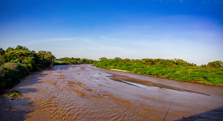 Kenya East Africa Landscapes Turkwel River Lodwar Town Bridge Turkana County Travels Highway Road © Antony Trivet