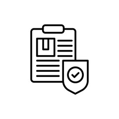 Product regulation report outline icons, minimalist vector illustration ,simple transparent graphic element .Isolated on white background