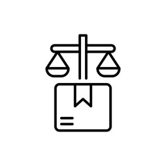 Product regulation outline icons, minimalist vector illustration ,simple transparent graphic element .Isolated on white background