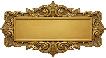 Gold frame on a wall