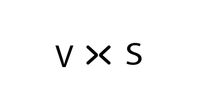 VS icon animation on white background .4k HD video 