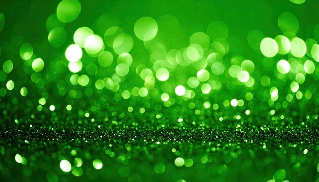 Vibrant green bokeh background