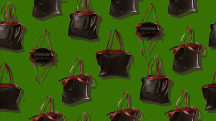 Pattern of feminine large designer bags.