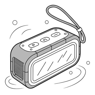 Portable Speaker clip art preview