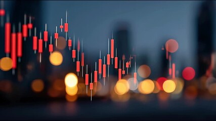 Abstract finance background with holographic charts and soft lens flares, trading visualization for commercial use - Powered by Adobe