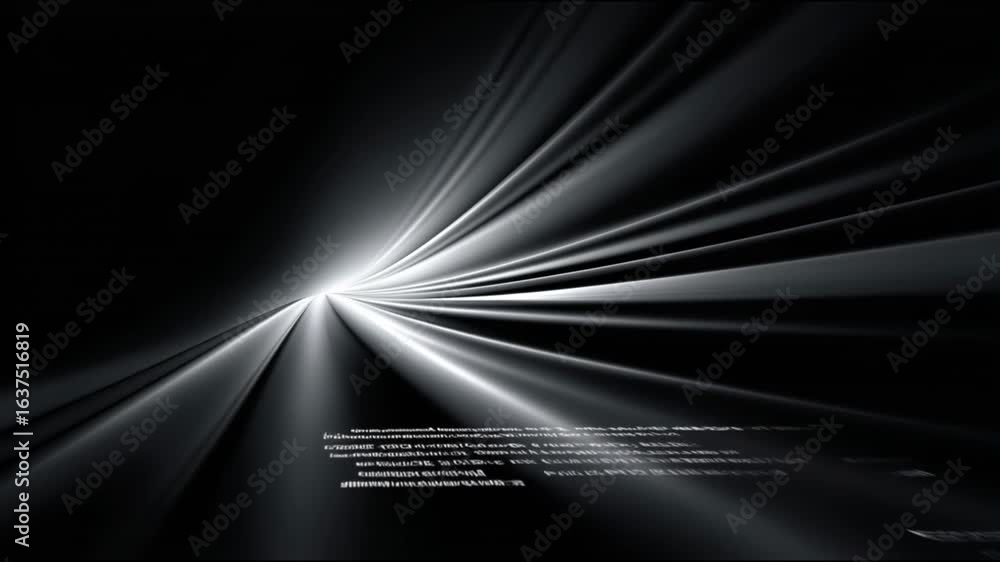 Poster diffused light reflections on metallic tech surface, modern and minimal with text space