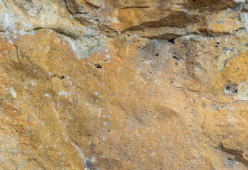 the structure of the rock surface in the section, quarrying in the natural environment, sunny day
