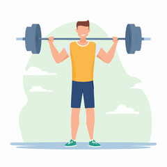 Weightlifting icon for gym and strength training