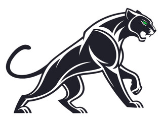 Obraz premium Powerful Black Panther Silhouette Logo