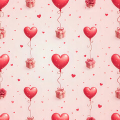 seamless pattern with hearts
