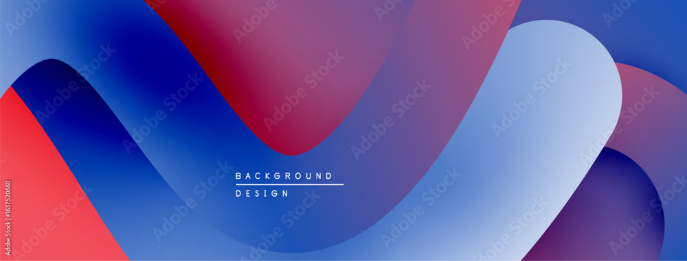 Poster abstract waves, vibrant colors blend smoothly. modern design, smooth gradients create dynamic visual
