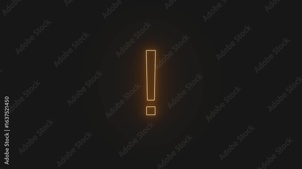 Poster a glossy yellow neon light switch with an exclamation mark icon serves as a shiny internet warning b