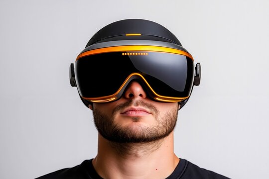 A man wearing a helmet and goggles