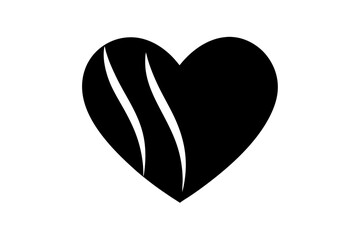 Vector illusion of heart from paper